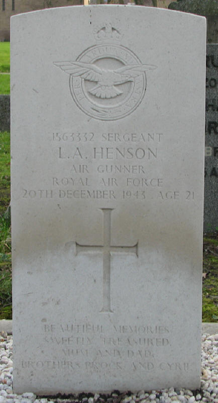 Sgt Leslie Allan Henson<br/><br /><br />died December 20th, 1943